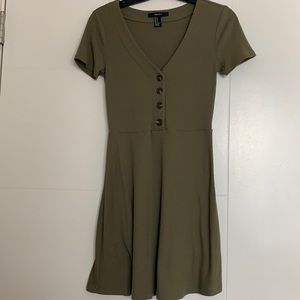 Army green mini summer dress
